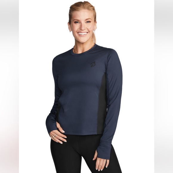 Peloton Navy Blue and Black Warmup Long Sleeve Shirt - Picture 1 of 11